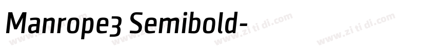 Manrope3 Semibold字体转换